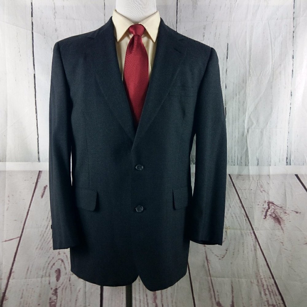 Brooks Brothers Makers Brooksease 41R 2 Button Charcoal Suit Blazer Jack…